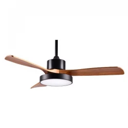 ΑΝΕΜΙΣΤΗΡΑΣ ΟΡΟΦΗΣ ΜΑΥΡΟ ΚΑΙ ΞΥΛΟ ΜΕ LED ΦΩΣ ΚΑΙ ΚΟΝΤΡΟΛ Φ122 DC 35W EUROLAMP