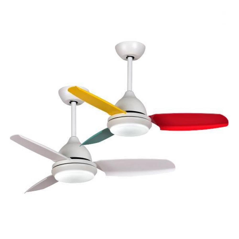 ΑΝΕΜΙΣΤΗΡΑΣ ΟΡΟΦΗΣ ΛΕΥΚΟΣ ΜΕ LED ΦΩΣ 3 ΛΕΥΚΕΣ ΚΑΙ 3 ΧΡΩΜΑΤΙΣΤΕΣ ΦΤΕΡΩΤΕΣ ΚΑΙ ΚΟΝΤΡΟΛ Φ107 DC 35W EUROLAMP