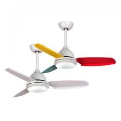ΑΝΕΜΙΣΤΗΡΑΣ ΟΡΟΦΗΣ ΛΕΥΚΟΣ ΜΕ LED ΦΩΣ 3 ΛΕΥΚΕΣ ΚΑΙ 3 ΧΡΩΜΑΤΙΣΤΕΣ ΦΤΕΡΩΤΕΣ ΚΑΙ ΚΟΝΤΡΟΛ Φ107 DC 35W EUROLAMP