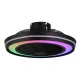 ΑΝΕΜΙΣΤΗΡΑΣ ΠΛΑΦΟΝΙΕΡΑ ΟΡΟΦΗΣ ΜΑΥΡΟΣ RGB Φ51 DC 20W EUROLAMP