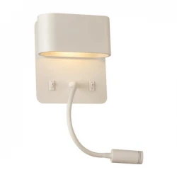 Απλίκα Κρεβατιού Ανάγνωσης "ARIETTA" 5W & 3W LED 3000K Λευκό PRO - Eurolamp