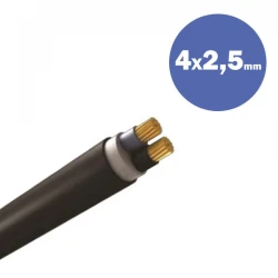 Καλώδιο NYY J1VV-U 4X2.5MM2 - Eurolamp