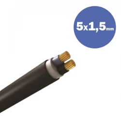 Καλώδιο NYY J1VV-U 5Χ1,5MM2 - Eurolamp