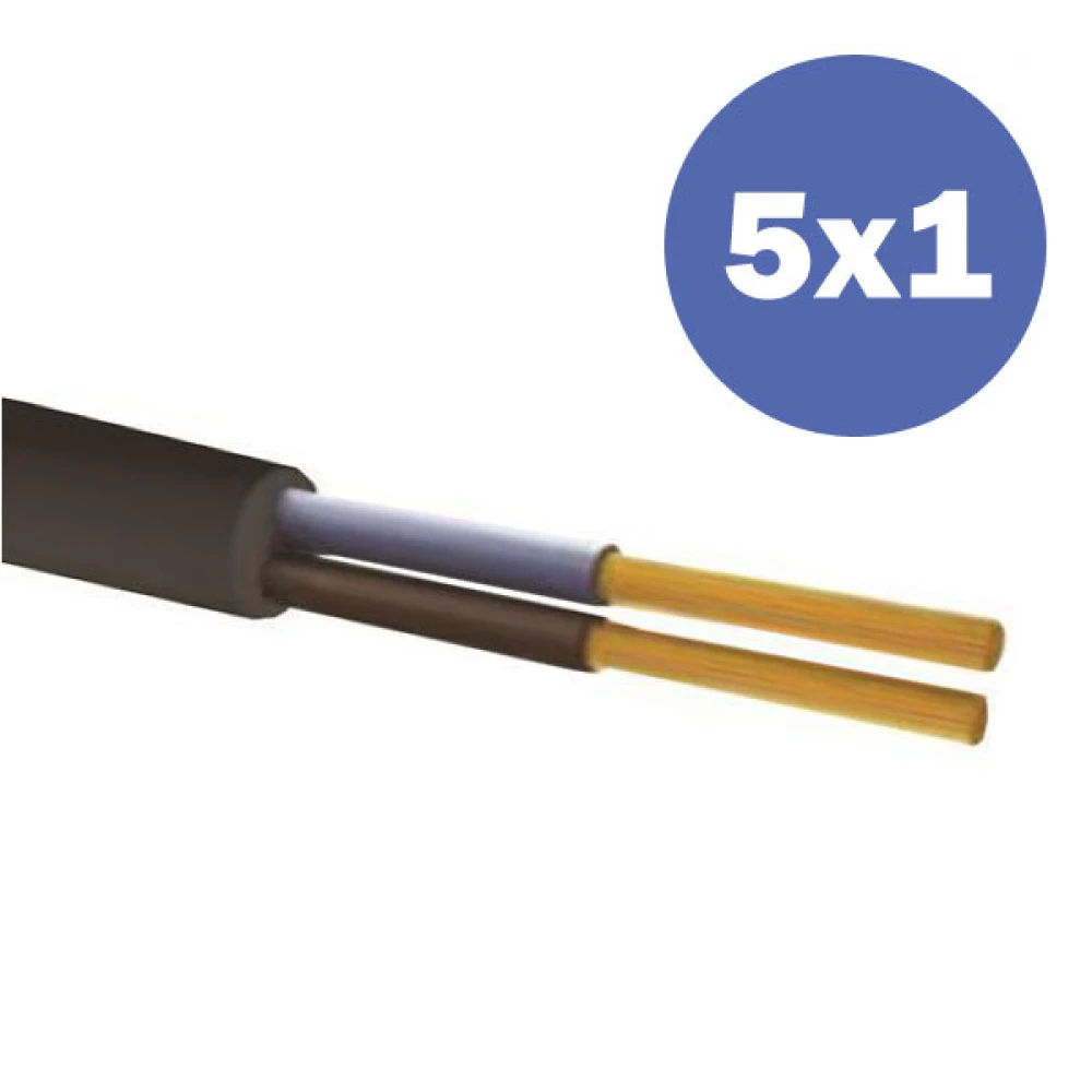 ΚΑΛΩΔΙΟ ΕΥΚΑΜΠΤΟ 5X1mm2 ΜΑΥΡΟ