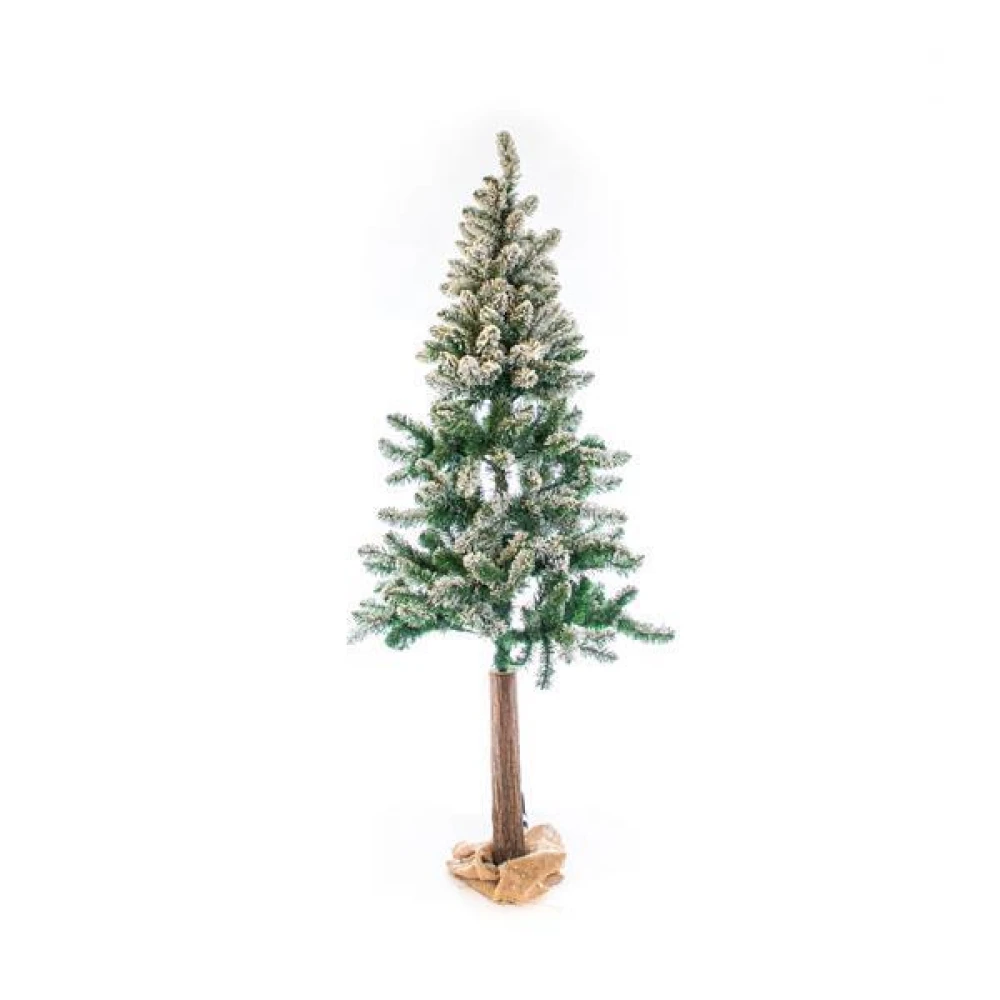 ΕΛΑΤΟ ΧΙΟΝΙΣΜΕΝΟ PVC, ΞΥΛΙΝΗ ΒΑΣΗ ΣΕ ΠΟΥΓΚΙ, 180cm Magic Christmas