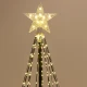 ΔΕΝΤΡΟ ΦΩΤΙΖΟΜΕΝΟ ΜΕ ΑΣΤΕΡΙ ΚΟΡΥΦΗ 180cm, 31V ΜΕΤΑΣΧΗΜΑΤΙΣΤΗ, ΑΝΑΔΙΠΛΟΥΜΕΝΗ ΒΑΣΗ, 505 MINI ΓΑΛΑΚΤΕΡΑ LED, ΜΑΥΡΟ ΠΛΑΚΕ ΧΑΛΚΙΝΟ ΚΑΛΩΔΙΟ, ΘΕΡΜΟ ΛΕΥΚΟ LED, ΠΡΟΕΚΤΑΣΗ ΠΑΡΟΧΗΣ 5m, IP44