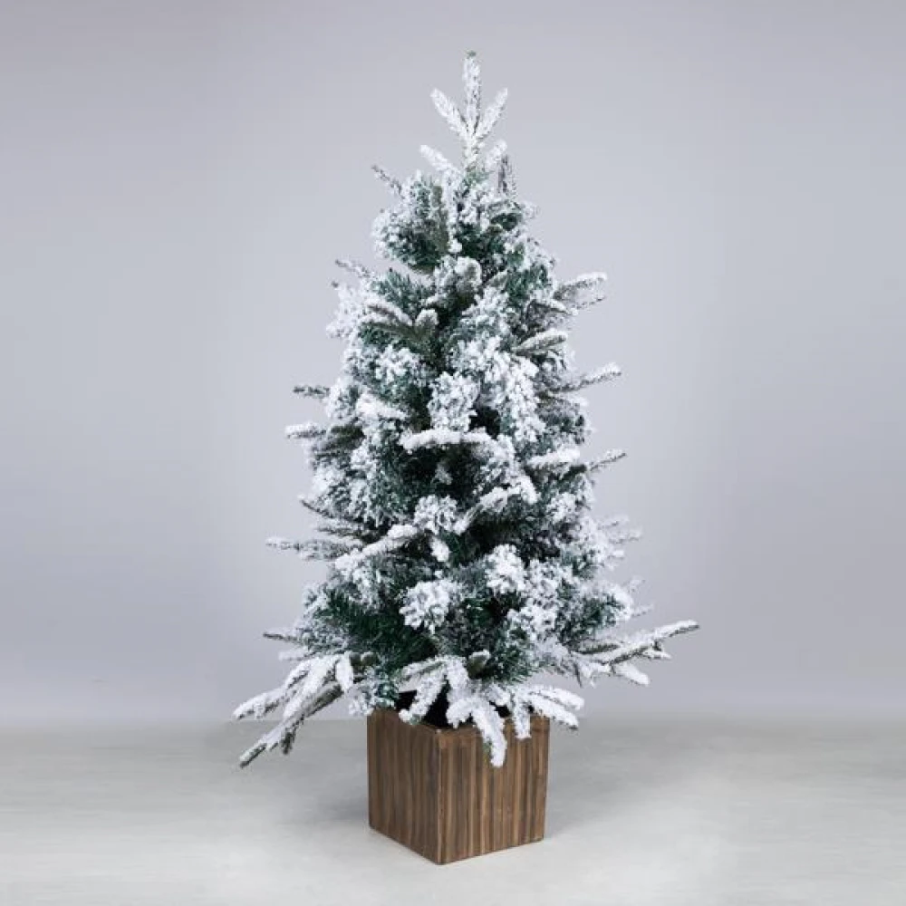 ΔΕΝΤΡΑΚΙ ΧΙΟΝΙΣΜΕΝΟ, PE KAI PVC, ΣΕ ΓΛΑΣΤΡΑΚΙ, 90cm - Magic Christmas