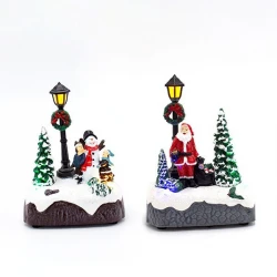 DISPLAY BOX, ΧΡΙΣΤΟΥΓΕΝΝΙΑΤΙΚΗ ΠΑΡΑΣΤΑΣΗ, ΜΠΑΤΑΡΙΑΣ, 2 ΣΧΕΔΙΑ, 9.6x5.7x12.8cm