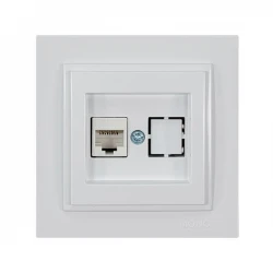 ΠΡΙΖΑ DATA CAT 6 RJ 45 MONH ΛΕΥΚΗ EUROLAMP