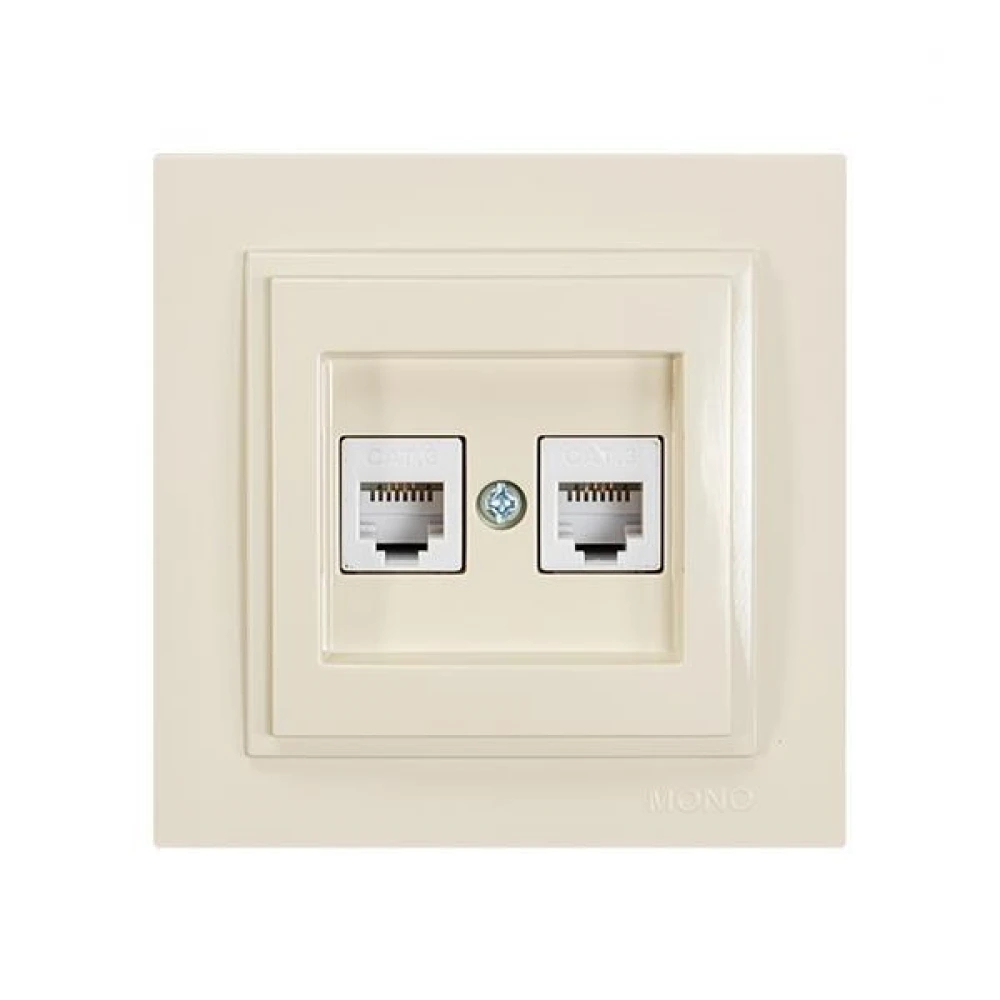 ΠΡΙΖΑ ΤΗΛΕΦΩΝΟΥ ΔΙΠΛΗ RJ 11 ΜΠΕΖ EUROLAMP