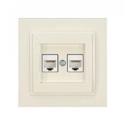 ΠΡΙΖΑ DATA CAT 6 RJ 45 ΔΙΠΛΗ ΜΠΕΖ EUROLAMP