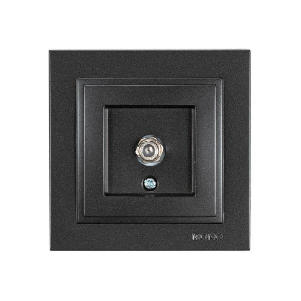 ΠΡΙΖΑ TV F CONNECTOR ΜΑΥΡΟ EUROLAMP