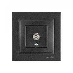 ΠΡΙΖΑ TV F CONNECTOR ΜΑΥΡΟ EUROLAMP