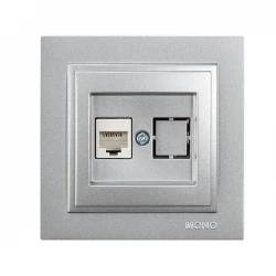 ΠΡΙΖΑ DATA CAT 6 RJ 45 MONH ΑΣΗΜΙ EUROLAMP
