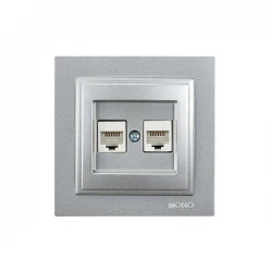 ΠΡΙΖΑ DATA CAT 6 RJ 45 ΔΙΠΛΗ ΑΣΗΜΙ EUROLAMP