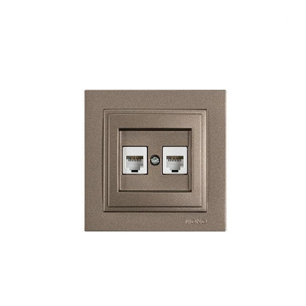 ΠΡΙΖΑ ΤΗΛΕΦΩΝΟΥ ΔΙΠΛΗ RJ 11 LIGHT FUME EUROLAMP