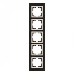 ΠΛΑΙΣΙΟ 5 ΘΕΣΕΩΝ ΜΑΥΡΟ ΓΥΑΛΙ EUROLAMP