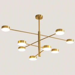 ΦΩΤΙΣΤΙΚΟ ΚΡΕΜΑΣΤΟ 8ΦΩΤΟ LED 96W 100X65X20 ΧΡΥΣΟ- EUROLAMP
