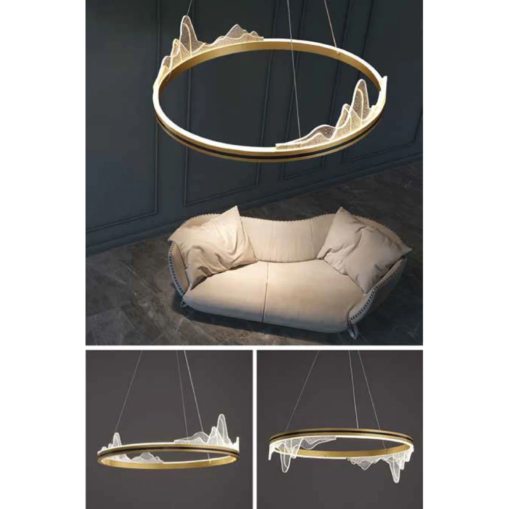 ΦΩΤΙΣΤΙΚΟ ΚΡΕΜΑΣΤΟ ΔΑΚΡΥ LED 35W Φ50X13 ΧΡΥΣΟ - EUROLAMP