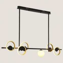 ΦΩΤΙΣΤΙΚΟ ΚΡΕΜΑΣΤΟ ΓΡΑΜΜΙΚΟ LED 33W+1XG9 3000Κ 120X30X30 ΧΡΥΣΟ/ΜΑΥΡΟ - EUROLAMP
