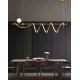 ΦΩΤΙΣΤΙΚΟ ΚΡΕΜΑΣΤΟ ΓΡΑΜΜΙΚΟ LED DIMMING 55W+1XG9 3000Κ 12X36 ΧΡΥΣΟ - EUROLAMP