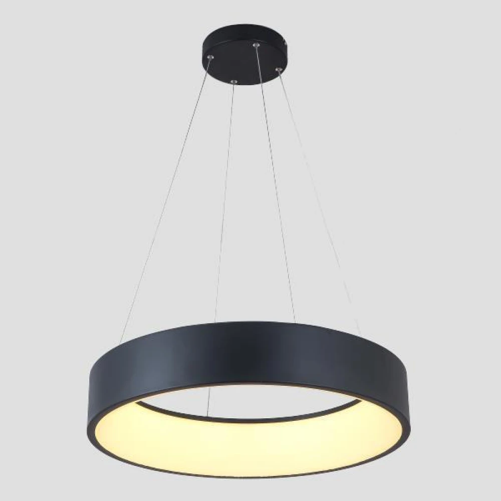 ΦΩΤΙΣΤΙΚΟ ΚΡΕΜΑΣΤΟ ΣΤΡΟΓΓΥΛΟ LED 40W 3000Κ Φ60X15 ΜΑΥΡΟ - EUROLAMP