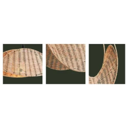 ΦΩΤΙΣΤΙΚΟ ΚΡΕΜΑΣΤΟ ΜΟΝΟΦΩΤΟ Ε27 Φ18X18X52 RATTAN (ΨΑΘΙΝΟ) - EUROLAMP
