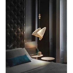 ΦΩΤΙΣΤΙΚΟ ΚΡΕΜΑΣΤΟ ΠΕΤΑΛΟΥΔΑ VITRO LED 6W 23X17X18 ΔΙΑΦΑΝΟ/ΧΡΥΣΟ - EUROLAMP