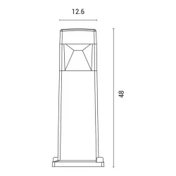 FUMAGALLI ELISA 500 KΟΛΩΝΑΚΙ ΔΑΠΕΔΟΥ 1XGX53 LED 3W 3CCT(3000K-4000K-6500) 500mm 1XGX53 LED ΜΑΥΡΟ