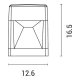 FUMAGALLI ELISA WALL ΑΠΛΙΚΑ ΤΟΙΧΟΥ 1XGX53 LED 3W 3CCT(3000K-4000K-6500) 165X126mm ΜΑΥΡΗ