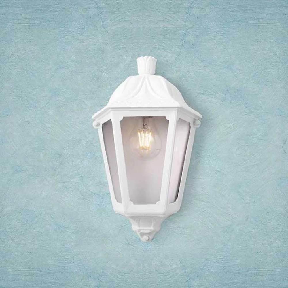 FUMAGALLI IESSE ΑΠΛΙΚΑ ΤΟΙΧΟΥ 1xΕ27 350X220mm ΜΙΣΟ ΦΑΝΑΡΑΚΙ ΛΕΥΚΗ - EUROLAMP