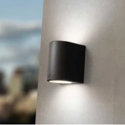 FUMAGALLI MARTA 160 2L ΑΠΛΙΚΑ ΤΟΙΧΟΥ UP/DOWN 2XGX53 LED 3W 3CCT(3000K-4000K-6500) 192X164mm ΜΑΥΡΗ
