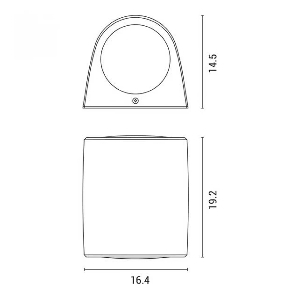 FUMAGALLI MARTA 160 2L ΑΠΛΙΚΑ ΤΟΙΧΟΥ UP/DOWN 2XGX53 LED 3W 3CCT(3000K-4000K-6500) 192X164mm ΜΑΥΡΗ