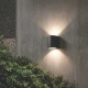 FUMAGALLI MARTA 160 2L ΑΠΛΙΚΑ ΤΟΙΧΟΥ UP/DOWN 2XGX53 LED 3W 3CCT(3000K-4000K-6500) 192X164mm ΜΑΥΡΗ