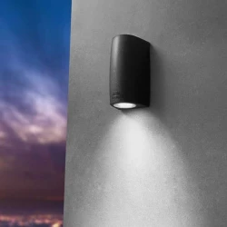 FUMAGALLI MARTA 90 1L ΑΠΛΙΚΑ ΤΟΙΧΟΥ DOWN 1XGU10 LED 2,9W 2CCT(2700K-4000K) 170mmX92mm ΜΑΥΡΗ