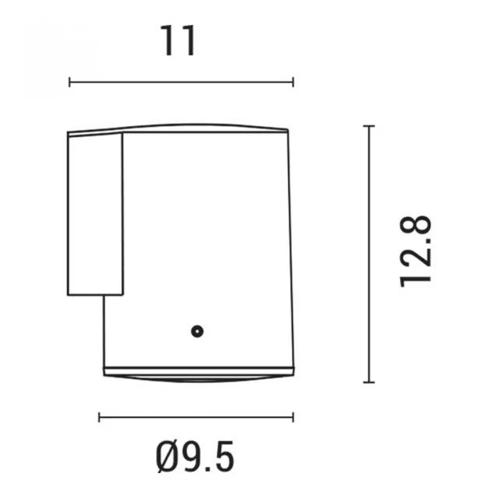 FUMAGALLI FRANCA 90 1L WALL ΑΠΛΙΚΑ ΤΟΙΧΟΥ 1XGU10 LED 2,9W 2CCT(2700K-4000K) ΜΑΥΡΗ