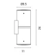FUMAGALLI FRANCA 90 2L WALL ΑΠΛΙΚΑ ΤΟΙΧΟΥ 2ΧGU10 LED 2,9W 2CCT(2700K-4000K) ΜΑΥΡΗ