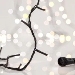 300 LED Σε Σειρά Με Επέκταση Με Πράσινο Καλώδιο Με Εναλλαγή Χρωμάτων Θερμό Λευκό Και Λευκό - 18,15m IP44 Magic Christmas