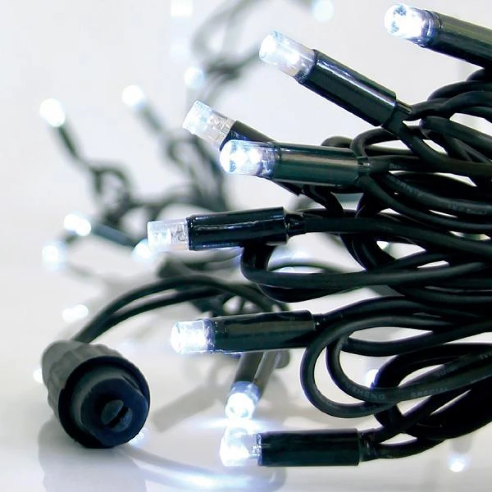 ΣΕΙΡΑ, 100 LED 5mm, 230V, ΕΠΕΚΤΑΣΗ ΕΩΣ 9, ΠΡΑΣΙΝΟ ΚΑΛΩΔΙΟ, ΚΑΟΥΤΣΟΥΚ, ΛΕΥΚΟ LED, ANA 10cm, ΙΡ65 MAGIC CHRISTMAS