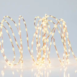 ΣΕΙΡΑ, 300 MINI LED, 31V, ΜΕ ΤΗΛΕΧΕΙΡΙΣΤΗΡΙΟ (ON/OFF, TIMER, DIMMER), ΜΕ ΜΕΤΑΣΧΗΜΑΤΙΣΤΗ, ΠΡΟΕΚΤΑΣΗ ΠΑΡΟΧΗΣ 300cm, ΜΠΡΟΝΖΕ ΧΑΛΚΟΣ, ΘΕΡΜΟ ΛΕΥΚΟ LED, ANA 1,5cm, ΙΡ44 Magic Christmas