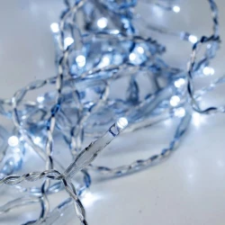 Βροχή 144 LED 3m Επεκτεινόμενα Με Πρόγραμμα Και Διάφανο Καλώδιο Αδιάβροχα IP44 Λευκό 7500K Magic Christmas