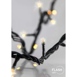 Σειρά 300 Flash LED 5mm Aνα 10cm Με Πράσινο Κάλωδιο Θερμά Λευκά LED ΙΡ44