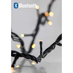 100 LED Σε Σειρά Με Bluetooth Με Πράσινο Καλώδιο IP44 - Θερμό Λευκό Και Πολύχρωμο Magic Christmas