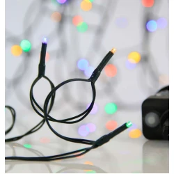 100 LED Σε Σειρά Με Πρόγραμμα Και Πράσινο Καλώδιο Αδιάβροχα IP44 Χρωματιστό Magic Christmas