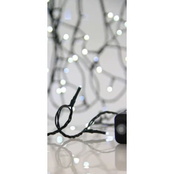 300 LED Σε Σειρά Με Πρόγραμμα Και Πράσινο Καλώδιο Αδιάβροχα IP44 Λευκό 7500K Magic Christmas