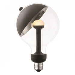 Λάμπα LED "MOVE ME" Γλόμπος G120 E27 5,5W 2700K 220-240V Μαύρο / Ασημί - Eurolamp