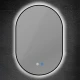 ΚΑΘΡΕΠΤΗΣ ΟΒΑΛ ΜΕ ΜΑΥΡΟ ΠΛΑΙΣΙΟ TOUCH LED DIMMABLE ANTIFOG 13W 1120Lm 3CCT (3000-4000-6000K) 500X700mm ARTE ILLUMINA CYLIS