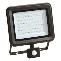Προβολέας LED SMD Με Περιστρεφόμενο Ανιχνευτή Κίνησης PLUS 50W Μαύρος IP44 PLUS - Eurolamp
