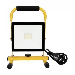 Προβολέας Φορητός LED SMD 30W 4000K IP65 Μαύρος PLUS - Eurolamp