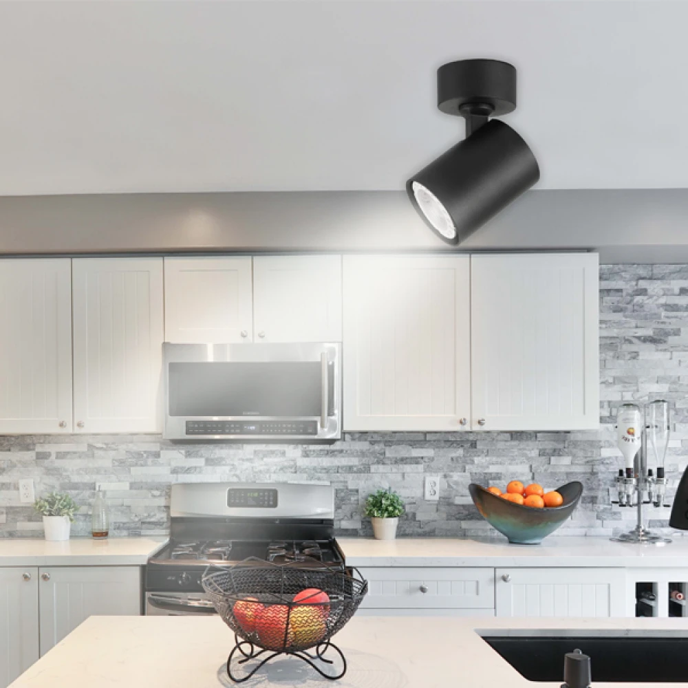 ΣΠΟΤ ΟΡΟΦΗΣ ΜΟΝΟ GU10 S1980 ΜΑΥΡΟ - EUROLAMP